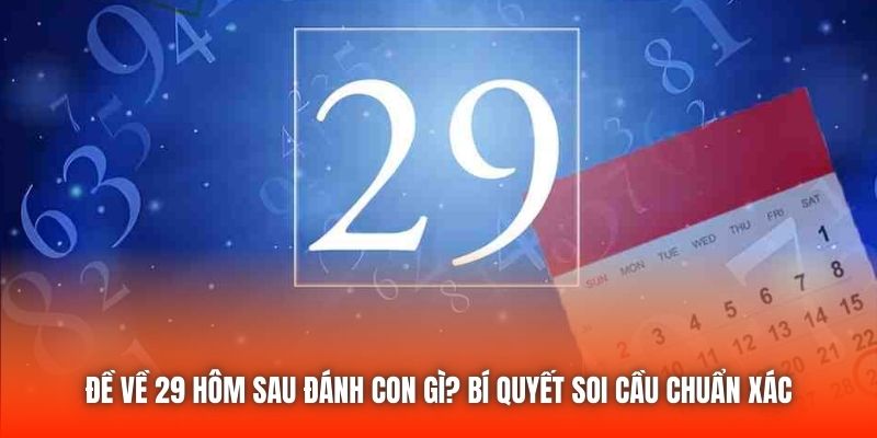Đề về 29 hôm sau đánh con gì và lời giải đáp từ chuyên gia